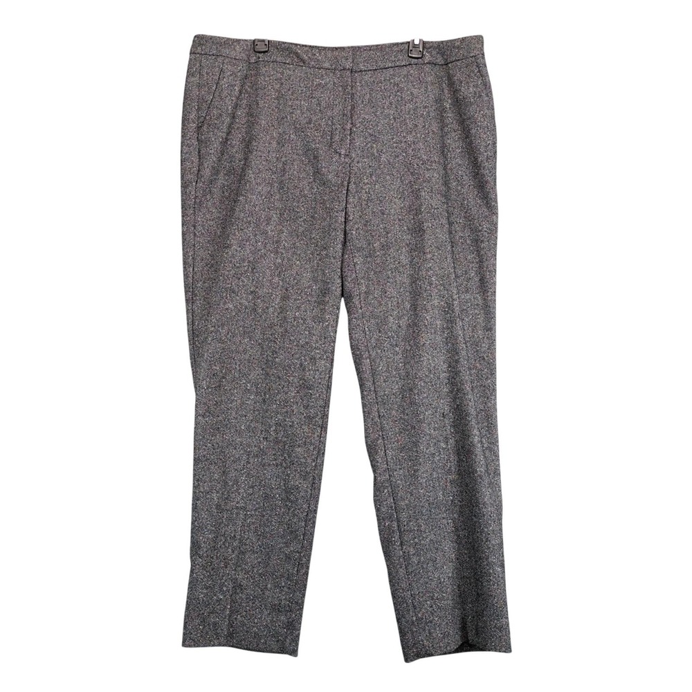 Talbots Wool Blend Gray/Multi Tweed Pants Womens Plus Size 16W 40x29" Academia